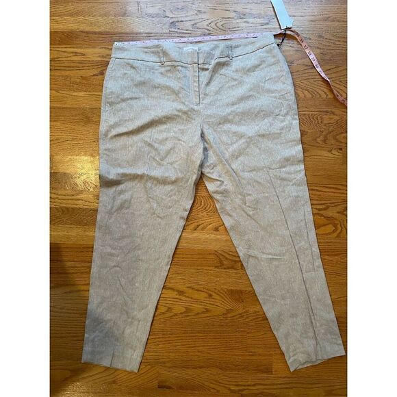 Calvin Klein Women's Plus Size 18 Beige Straight Leg Pants Casual - Picture 1 of 12